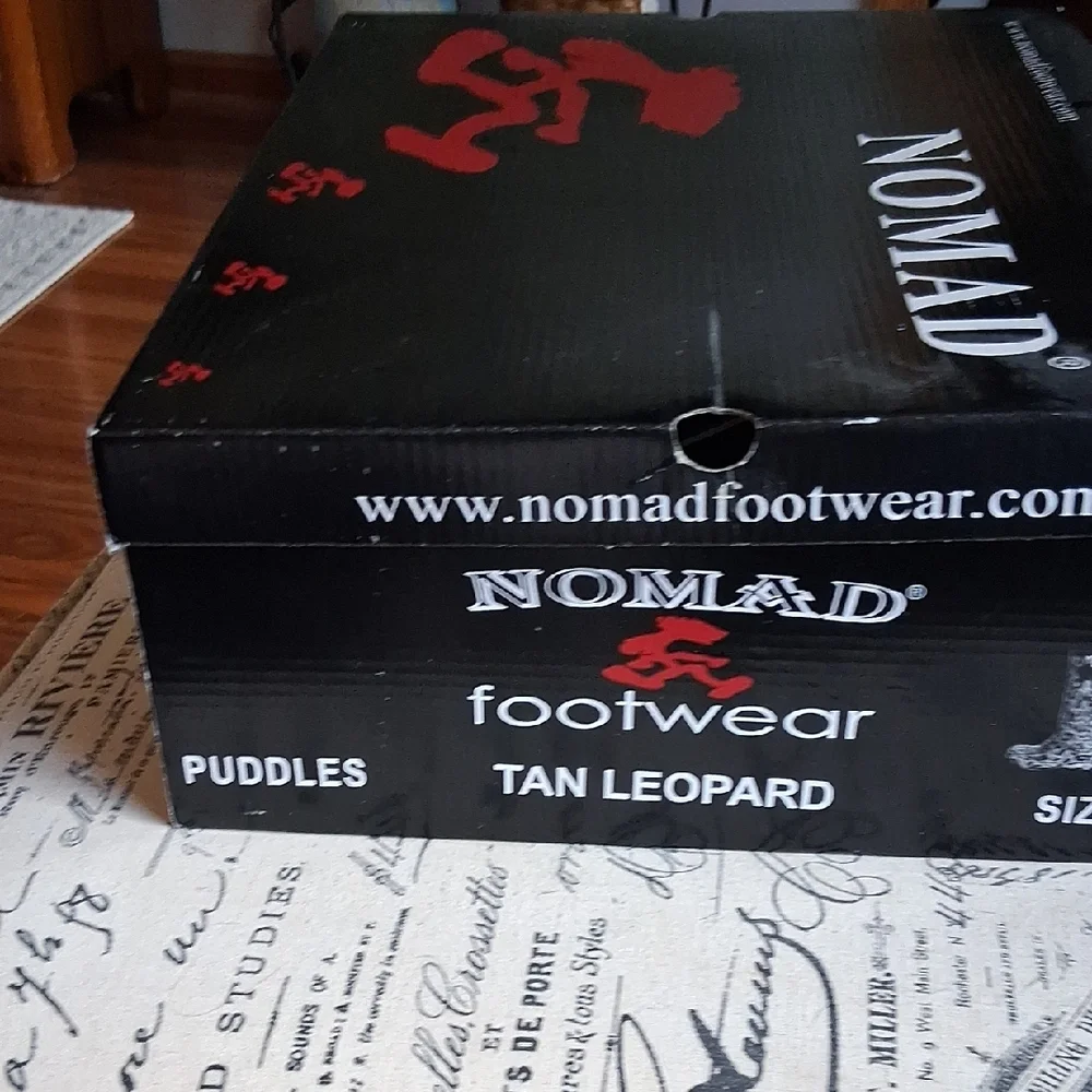 Nomad Black and Tan Leopard Women's Rain Boots - Picture 5 of 5